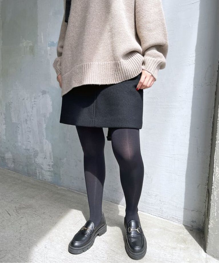Spick and Span「《追加》メルトンAラインミニスカート」|スカート|