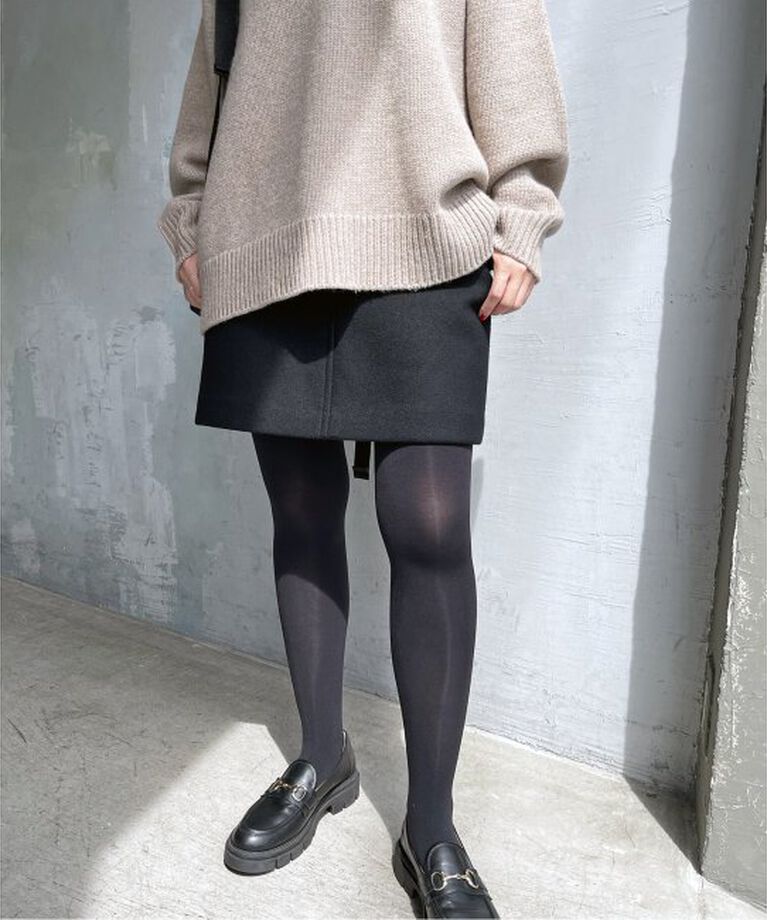 Spick and Span「《追加》メルトンAラインミニスカート」|スカート|