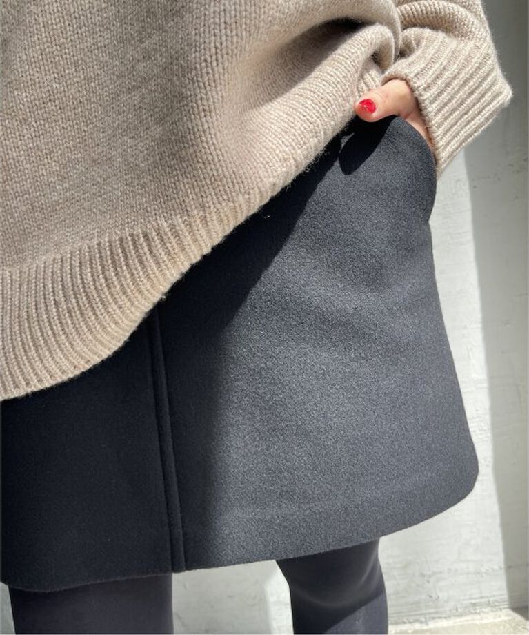 Spick and Span「《追加》メルトンAラインミニスカート」|スカート|