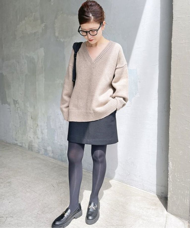 Spick and Span「《追加》メルトンAラインミニスカート」|スカート|