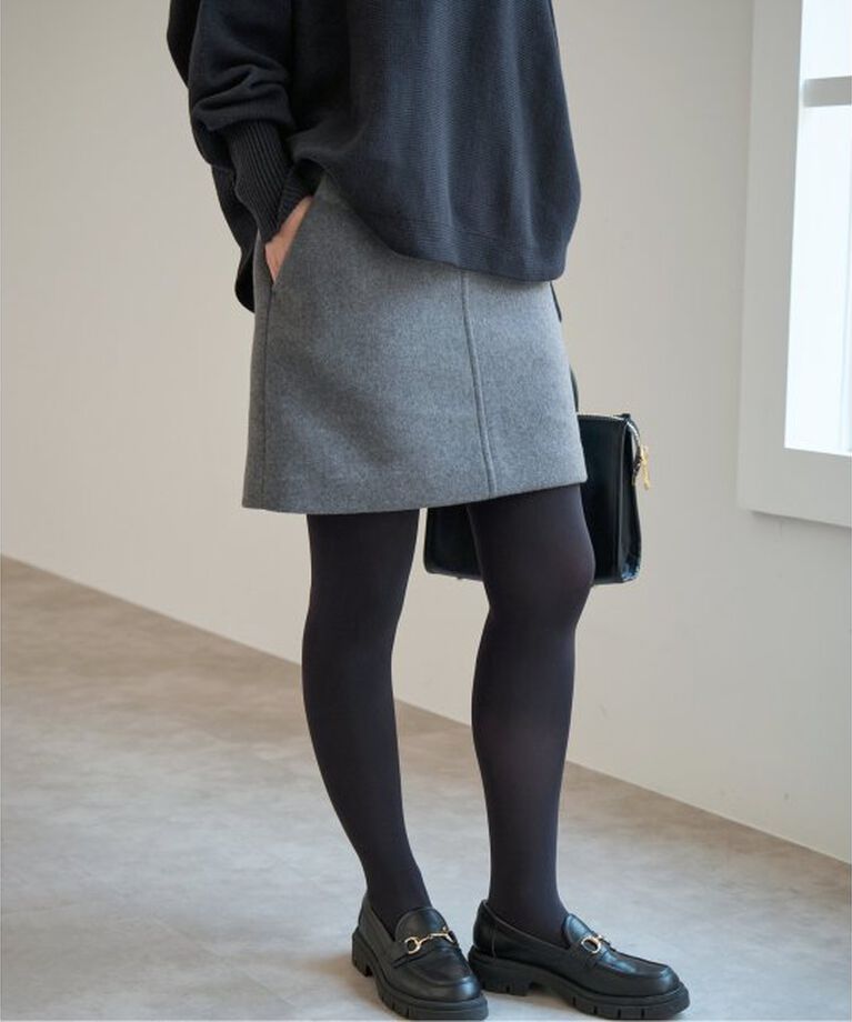Spick and Span「《追加》メルトンAラインミニスカート」|スカート|