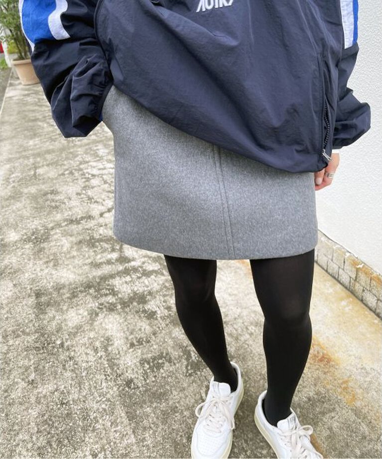 Spick and Span「《追加》メルトンAラインミニスカート」|スカート|