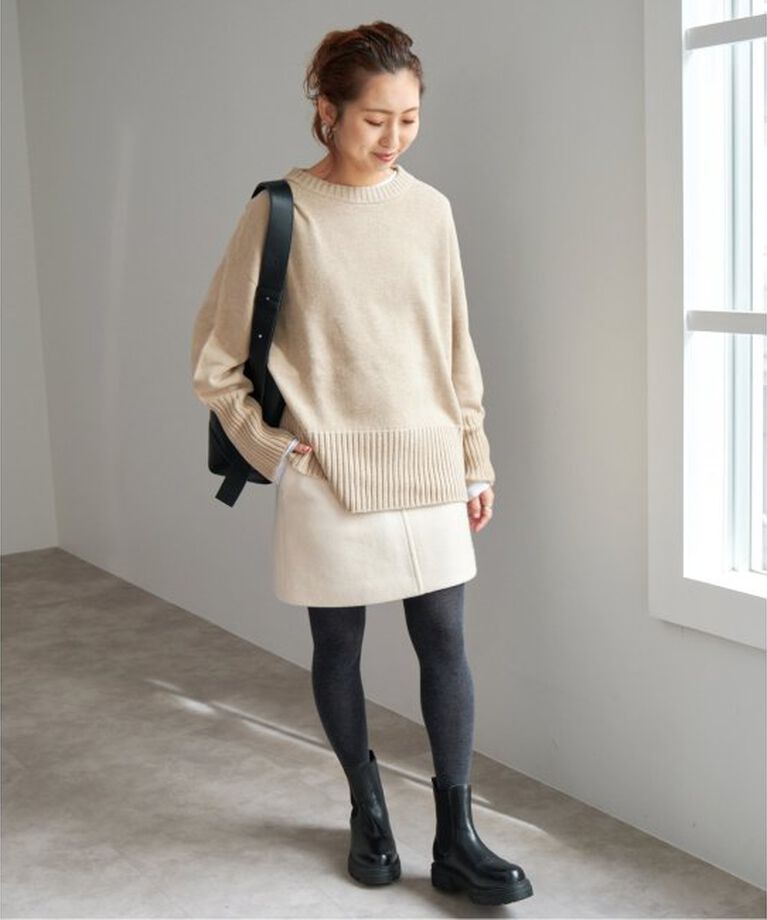 Spick and Span「《追加》メルトンAラインミニスカート」|スカート|