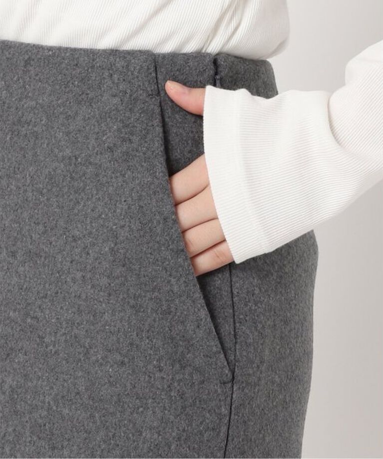 Spick and Span「《追加》メルトンAラインミニスカート」|スカート|