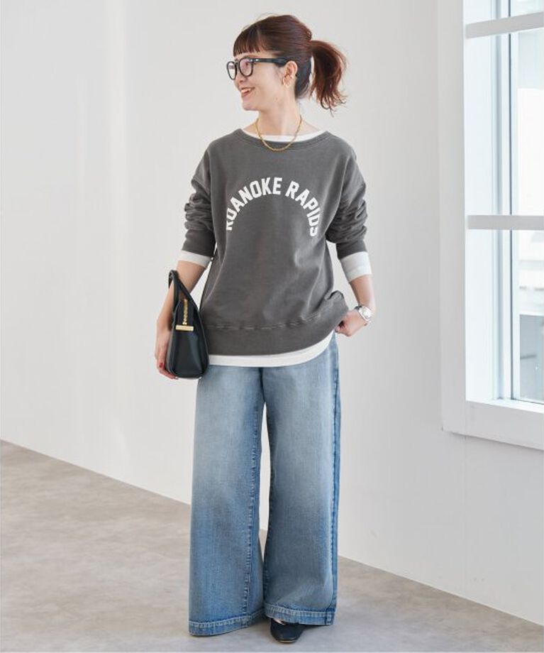 Spick and Span「ボートネックルーズスウェット」|スウェット・ジャージ|