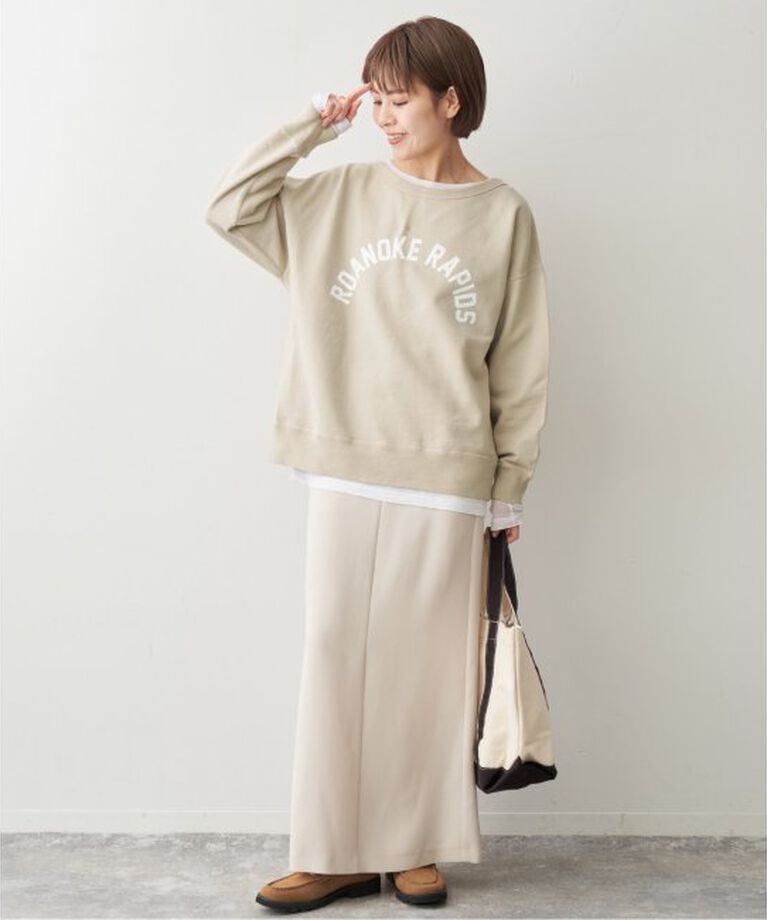 Spick and Span「ボートネックルーズスウェット」|スウェット・ジャージ|