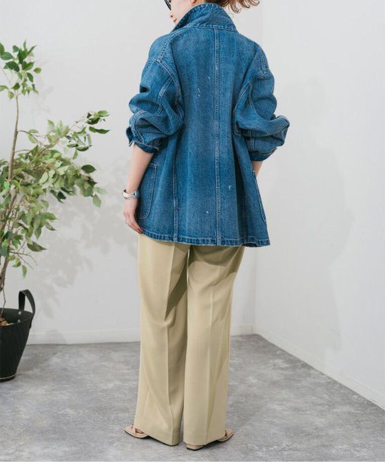 Spick and Span「ストレッチタックストレートパンツ」|スラックス|