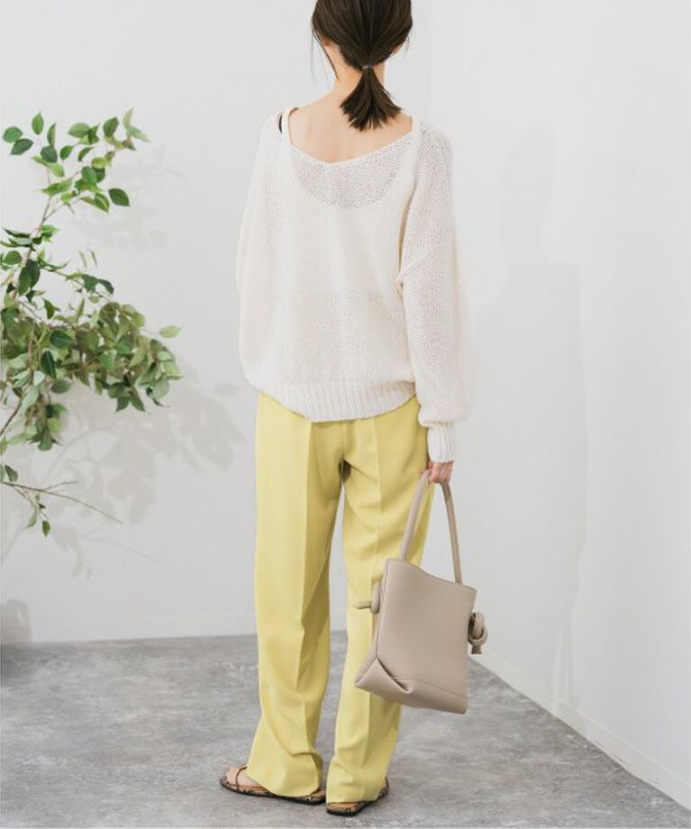 Spick and Span「ストレッチタックストレートパンツ」|スラックス|