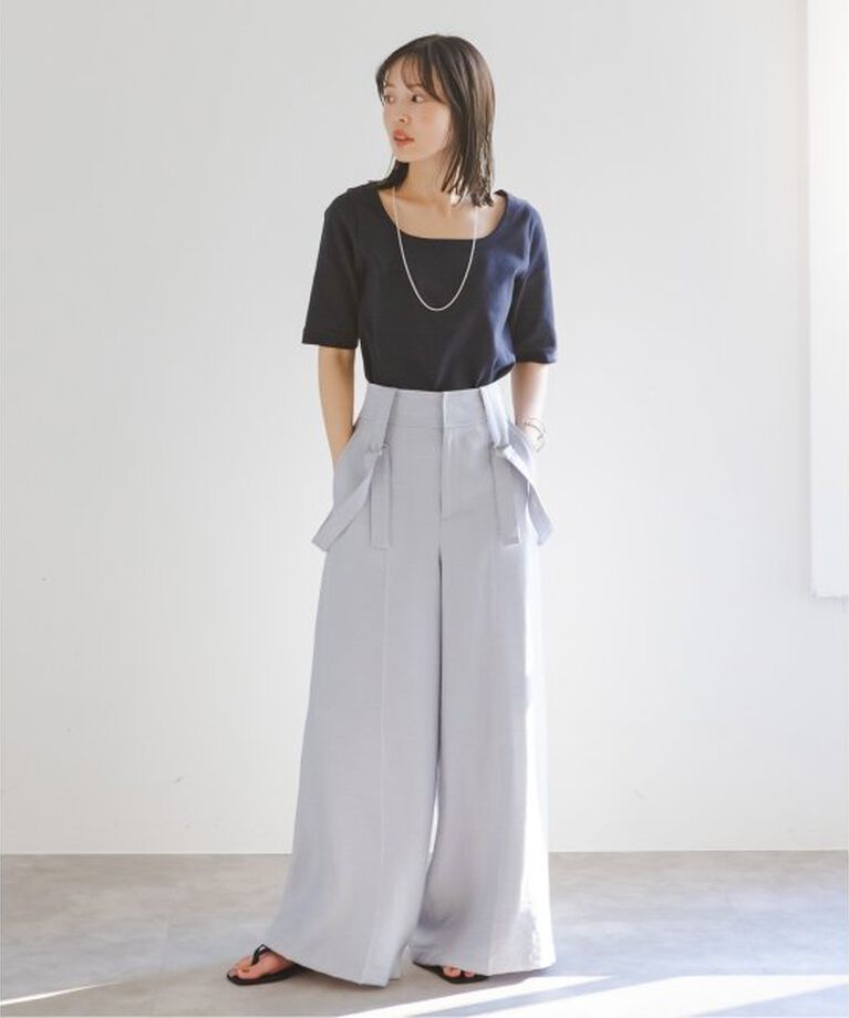 NOBLE「《追加》ファジーリネンロングサスペンダー2wayパンツ」|その他|