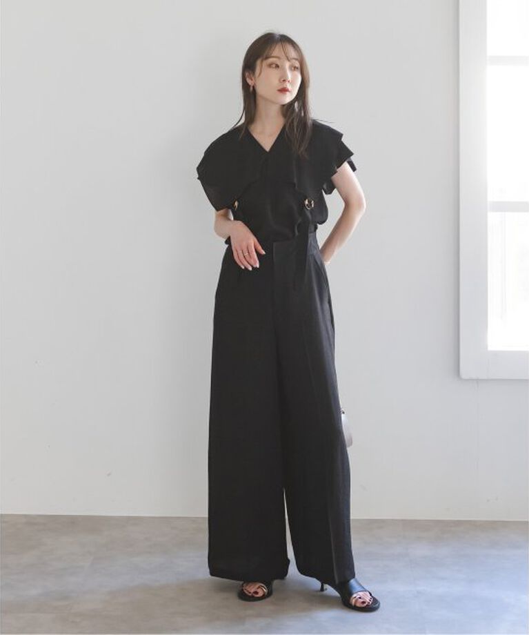 NOBLE「《追加》ファジーリネンロングサスペンダー2wayパンツ」|その他|