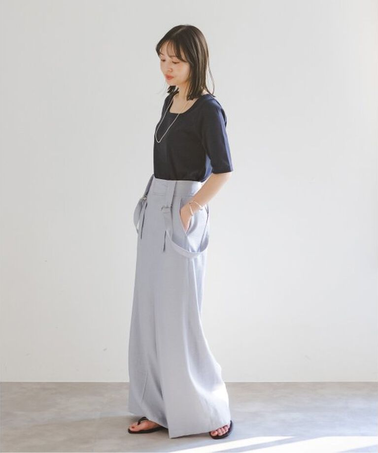 NOBLE「《追加》ファジーリネンロングサスペンダー2wayパンツ」|その他|
