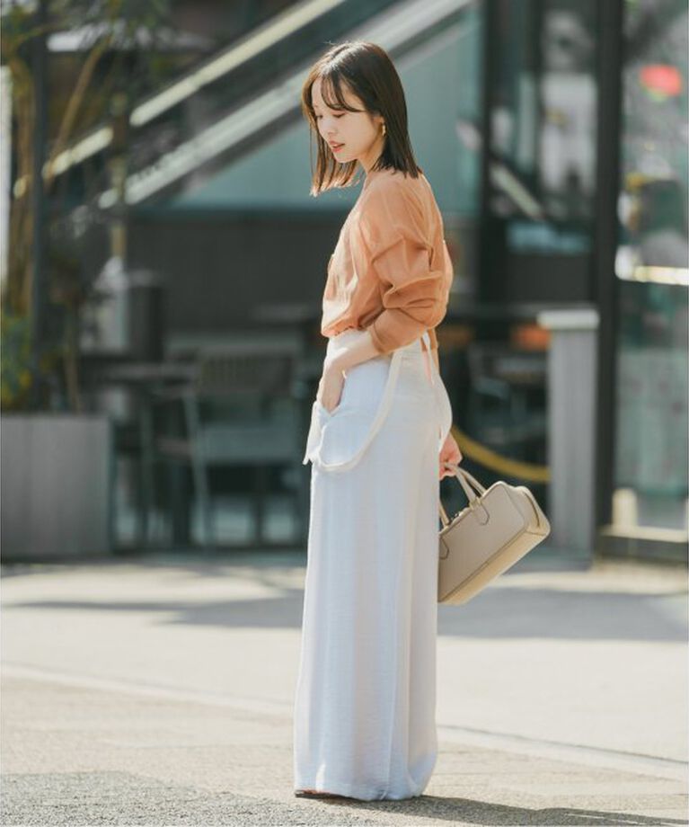 NOBLE「《追加》ファジーリネンロングサスペンダー2wayパンツ」|その他|