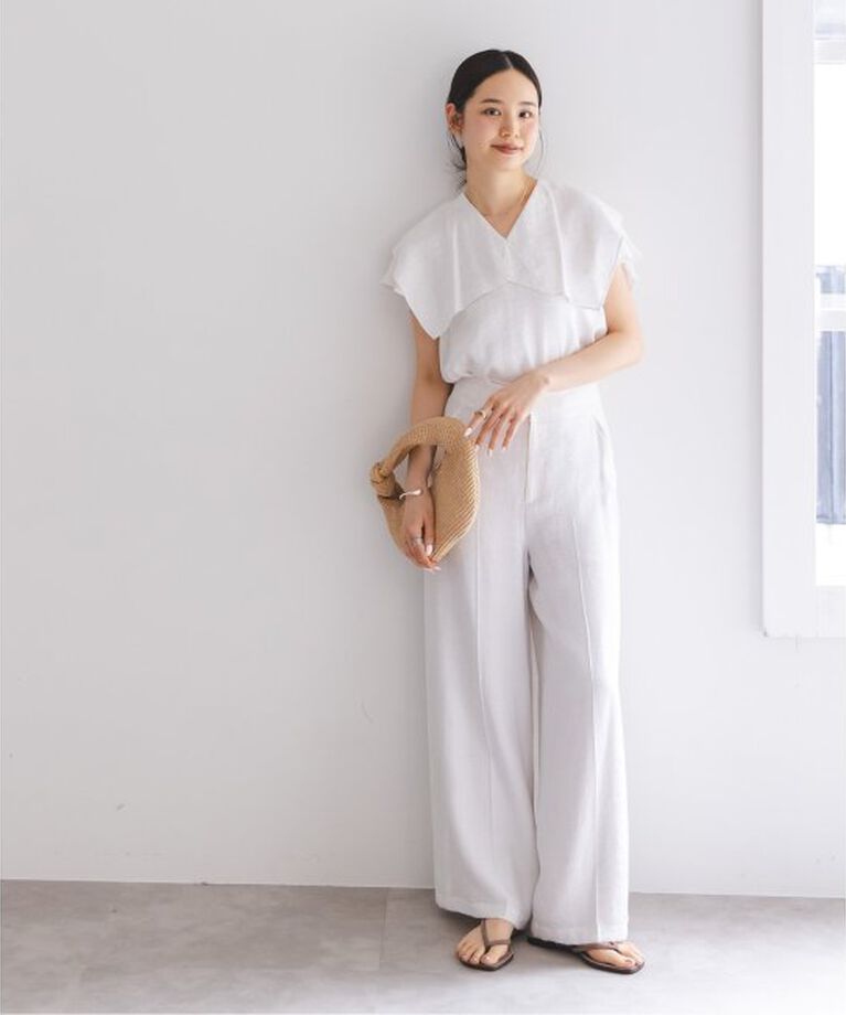 NOBLE「《追加》ファジーリネンロングサスペンダー2wayパンツ」|その他|