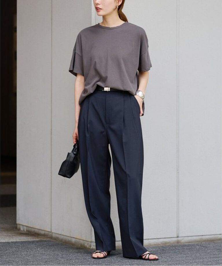 FRAMeWORK「撥水強撚PEバレルパンツ」|スラックス|