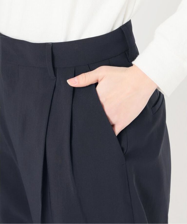 FRAMeWORK「撥水強撚PEバレルパンツ」|スラックス|