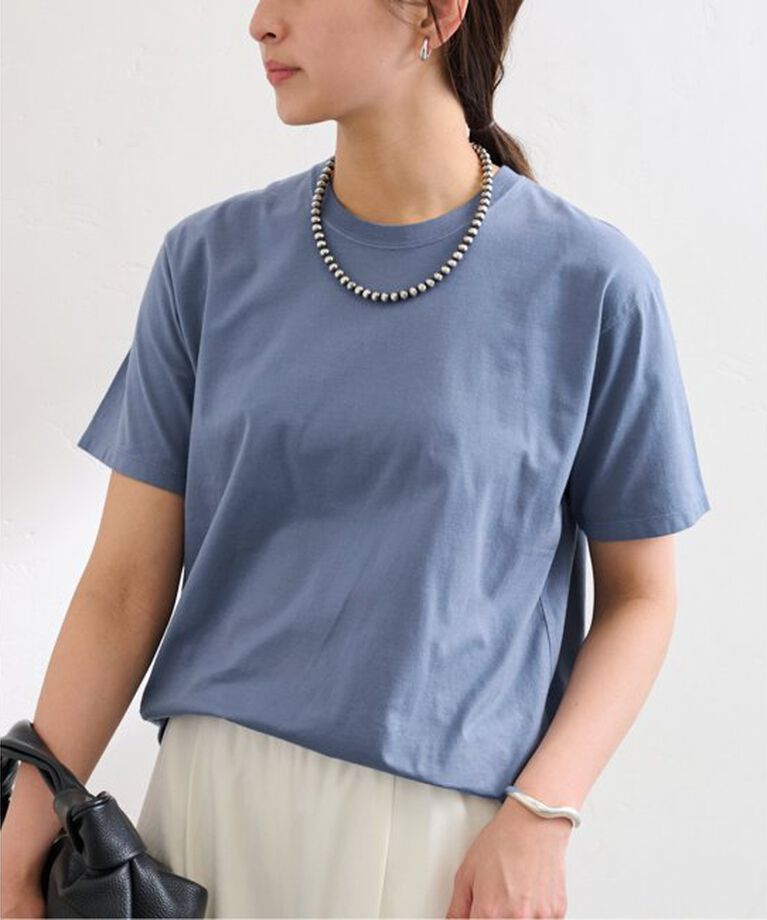 FRAMeWORK「CALMER×FRAMeWORK　NATURAL DYE Tシャツ」|Tシャツ・カットソー|ネイビー