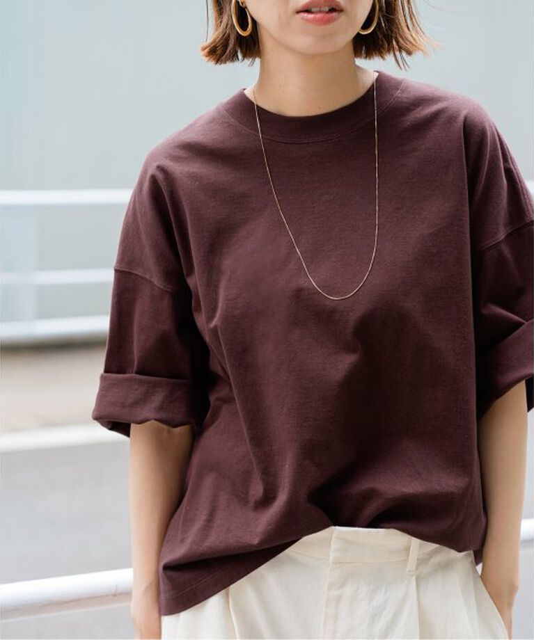 FRAMeWORK「≪追加予約≫モックネックTシャツ」|Tシャツ・カットソー|ボルドー