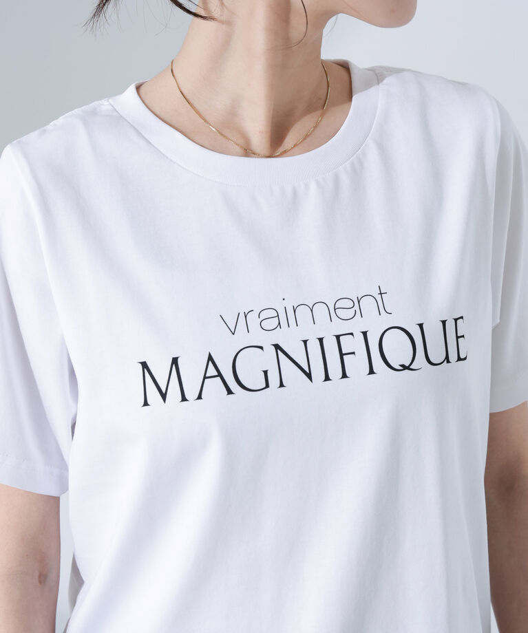 nano･universe「ロゴプリントTシャツ」|Tシャツ・カットソー|