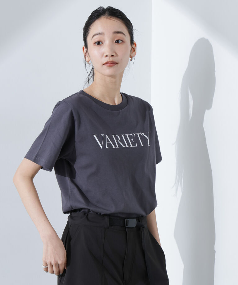nano･universe「ロゴプリントTシャツ」|Tシャツ・カットソー|チャコール3