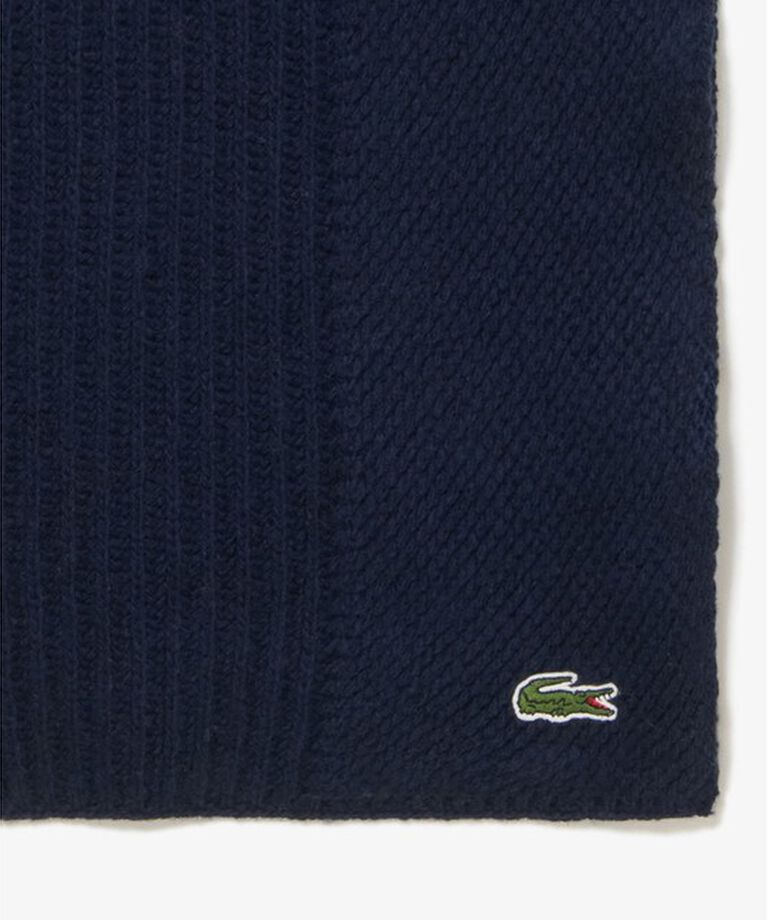 LACOSTE「コンビ・ニッティングマフラー」|マフラー|