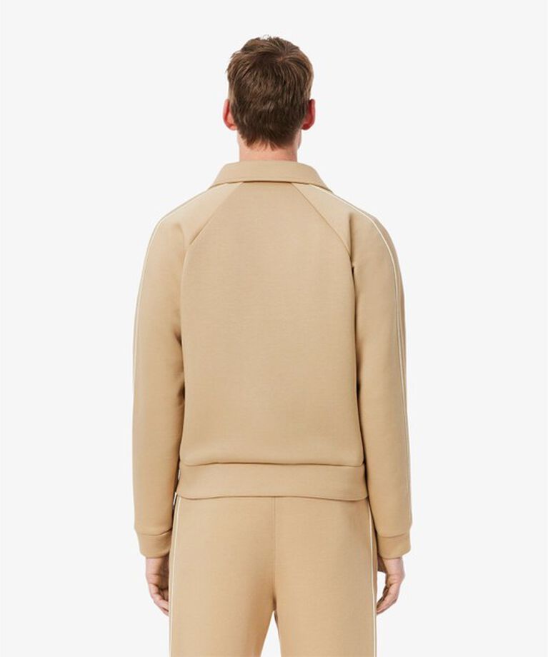 LACOSTE「ショルダーテーピングダブルフェイススェットブルゾン」|カーディガン|
