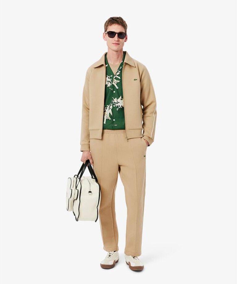 LACOSTE「ショルダーテーピングダブルフェイススェットブルゾン」|カーディガン|