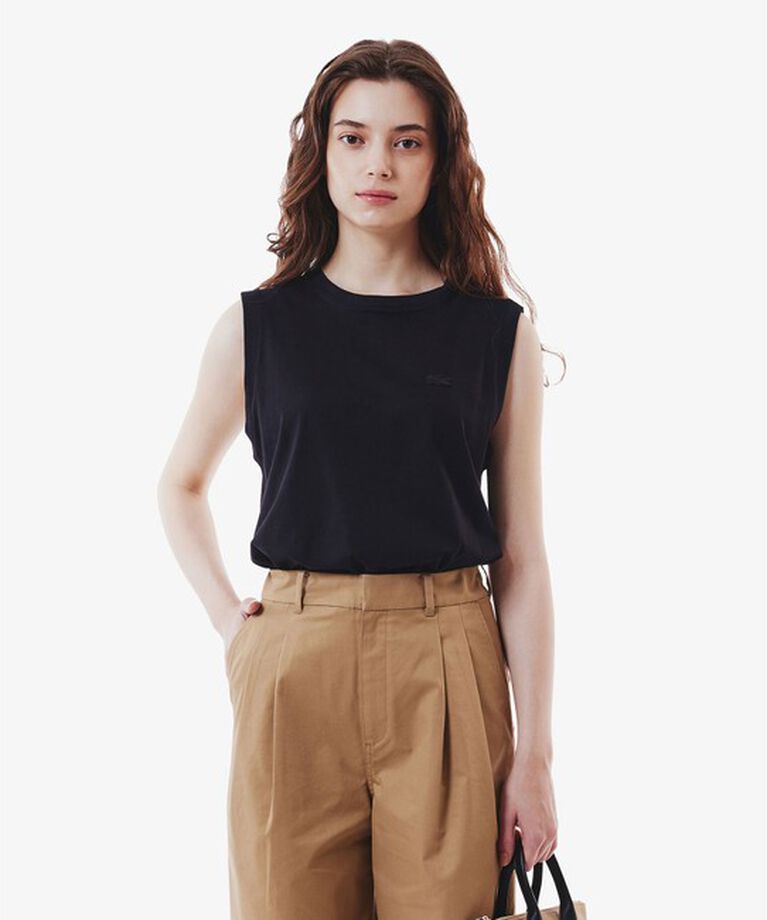 LACOSTE「ノースリーブTシャツ」|Tシャツ・カットソー|ブラック