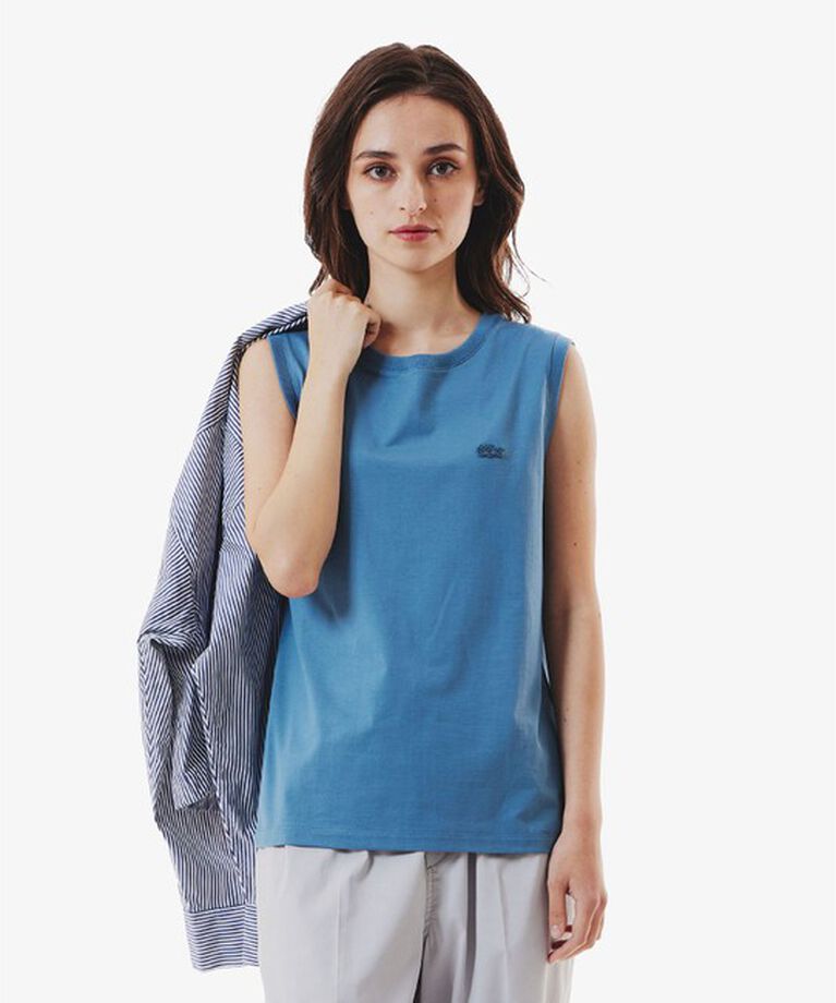 LACOSTE「ノースリーブTシャツ」|Tシャツ・カットソー|グレイッシュブルー
