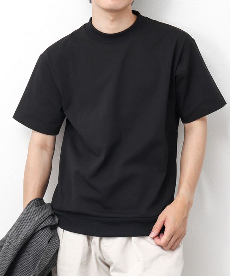 NOLLEY'S goodman「《ビジカジ対応》吸水速乾カノコ ドレスTシャツ」|Tシャツ・カットソー|ブラック