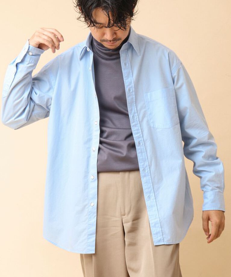 NOLLEY'S goodman「NEW REGULAR ピーチブロード オーバーサイズシャツ 24AW」|シャツ・ブラウス|サックス