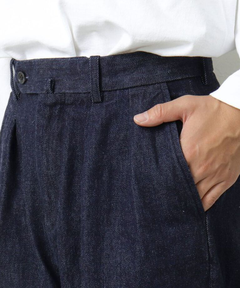 WORK ABOUT「NSOK デニム2タックワイドパンツ 25SS」|デニム|