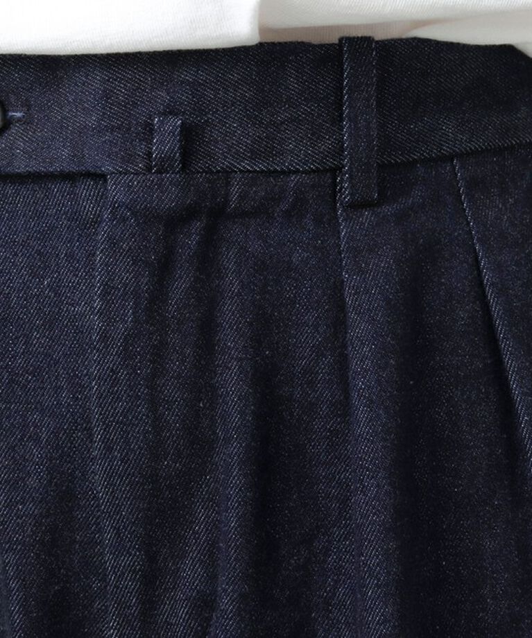 WORK ABOUT「NSOK デニム2タックワイドパンツ 25SS」|デニム|