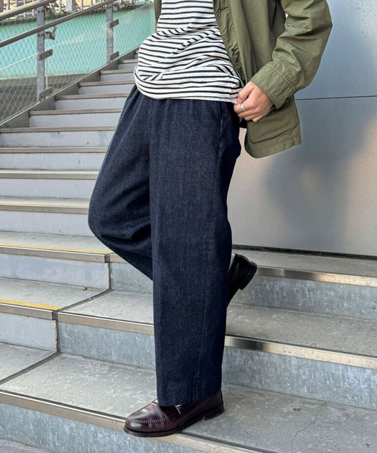 WORK ABOUT「NSOK デニム2タックワイドパンツ 25SS」|デニム|