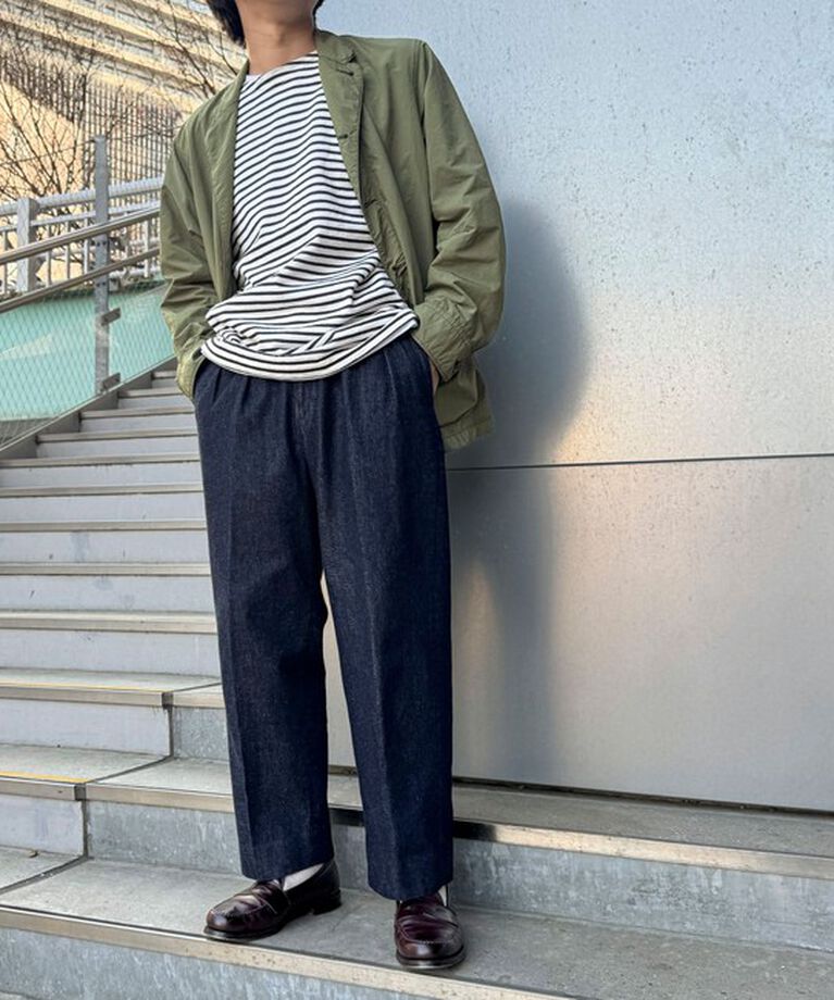 WORK ABOUT「NSOK デニム2タックワイドパンツ 25SS」|デニム|