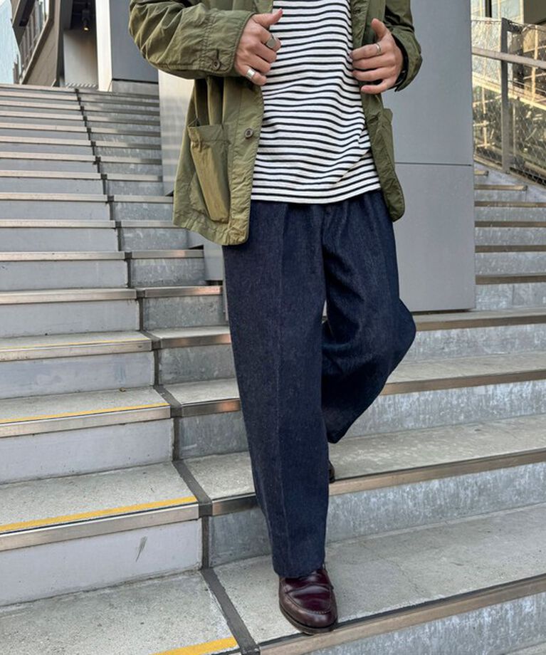WORK ABOUT「NSOK デニム2タックワイドパンツ 25SS」|デニム|