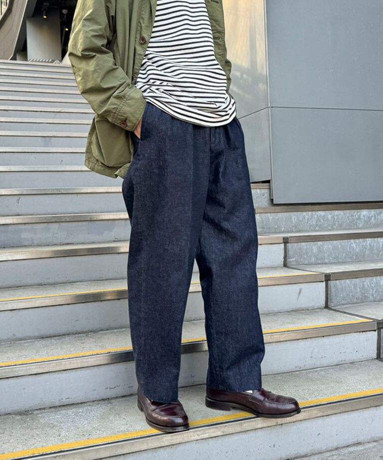 WORK ABOUT「NSOK デニム2タックワイドパンツ 25SS」|デニム|