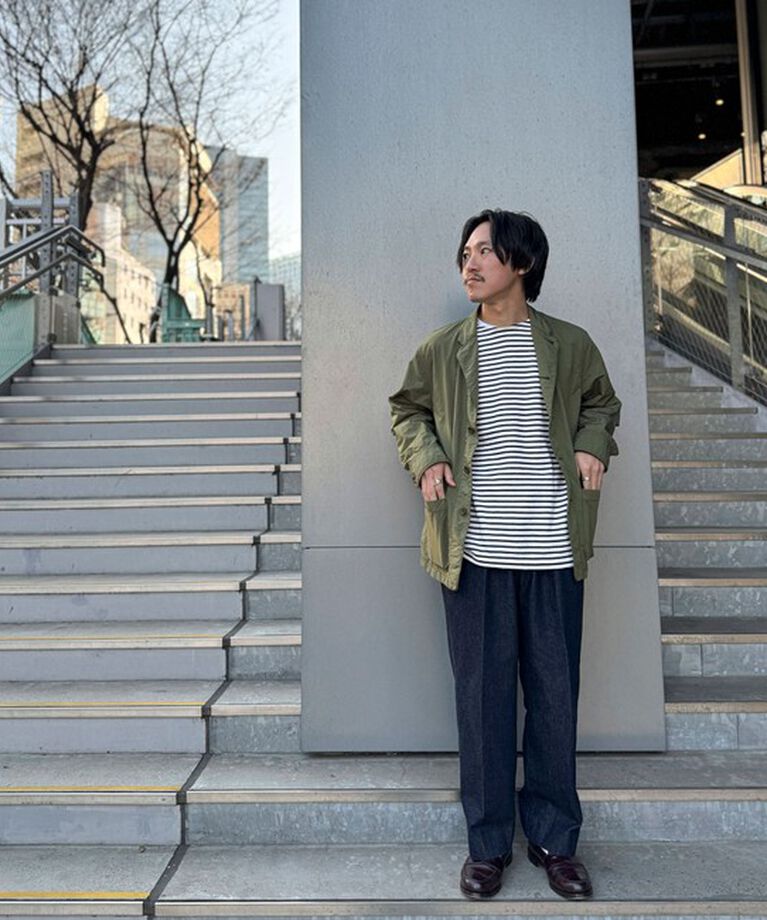 WORK ABOUT「NSOK デニム2タックワイドパンツ 25SS」|デニム|