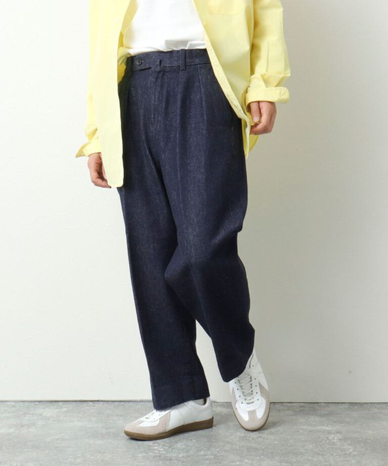 WORK ABOUT「NSOK デニム2タックワイドパンツ 25SS」|デニム|
