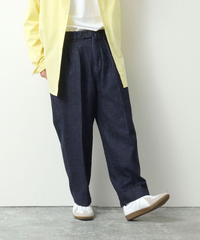 WORK ABOUT「NSOK デニム2タックワイドパンツ 25SS」|デニム|