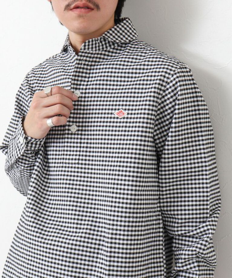 NOLLEY'S goodman「【DANTON/ダントン】ROUND COLLAR P.O SHIRT LS 25SS」|シャツ・ブラウス|ブラック系その他