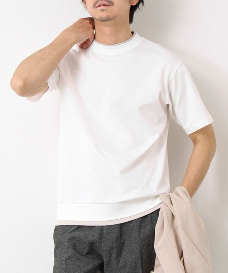 NOLLEY'S goodman「《接触冷感》スーピマコットン ダブルカラーTee 25SS」|Tシャツ・カットソー|