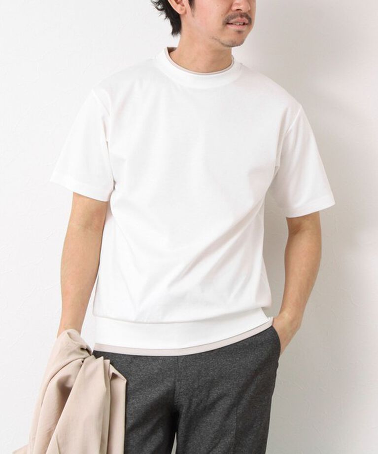 NOLLEY'S goodman「《接触冷感》スーピマコットン ダブルカラーTee 25SS」|Tシャツ・カットソー|