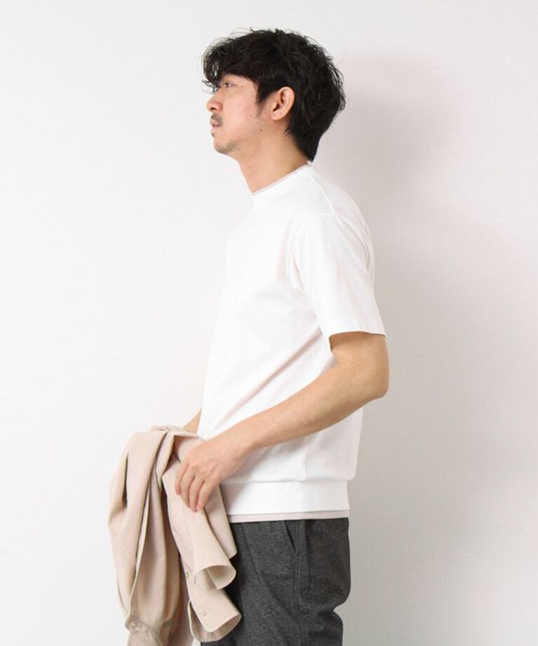 NOLLEY'S goodman「《接触冷感》スーピマコットン ダブルカラーTee 25SS」|Tシャツ・カットソー|