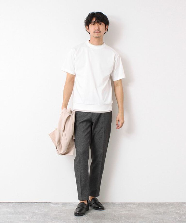 NOLLEY'S goodman「《接触冷感》スーピマコットン ダブルカラーTee 25SS」|Tシャツ・カットソー|