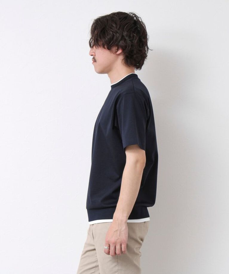 NOLLEY'S goodman「《接触冷感》スーピマコットン ダブルカラーTee 25SS」|Tシャツ・カットソー|