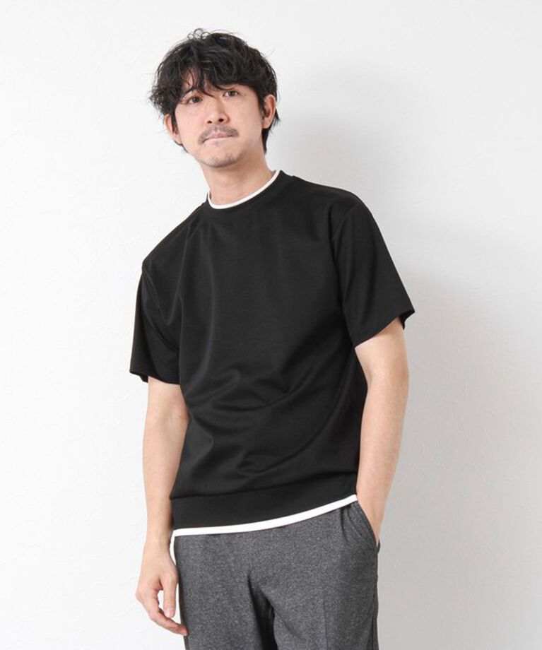 NOLLEY'S goodman「《接触冷感》スーピマコットン ダブルカラーTee 25SS」|Tシャツ・カットソー|