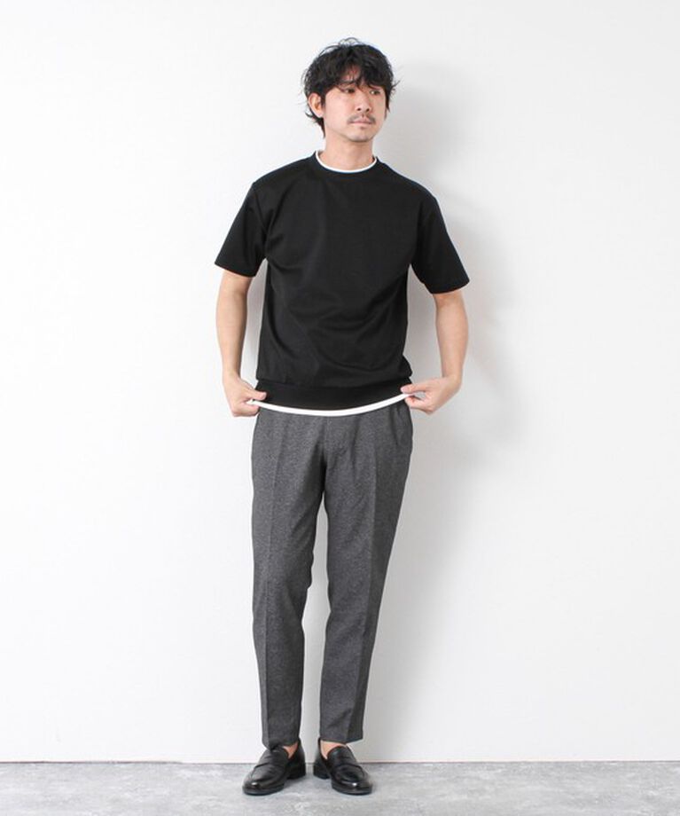 NOLLEY'S goodman「《接触冷感》スーピマコットン ダブルカラーTee 25SS」|Tシャツ・カットソー|