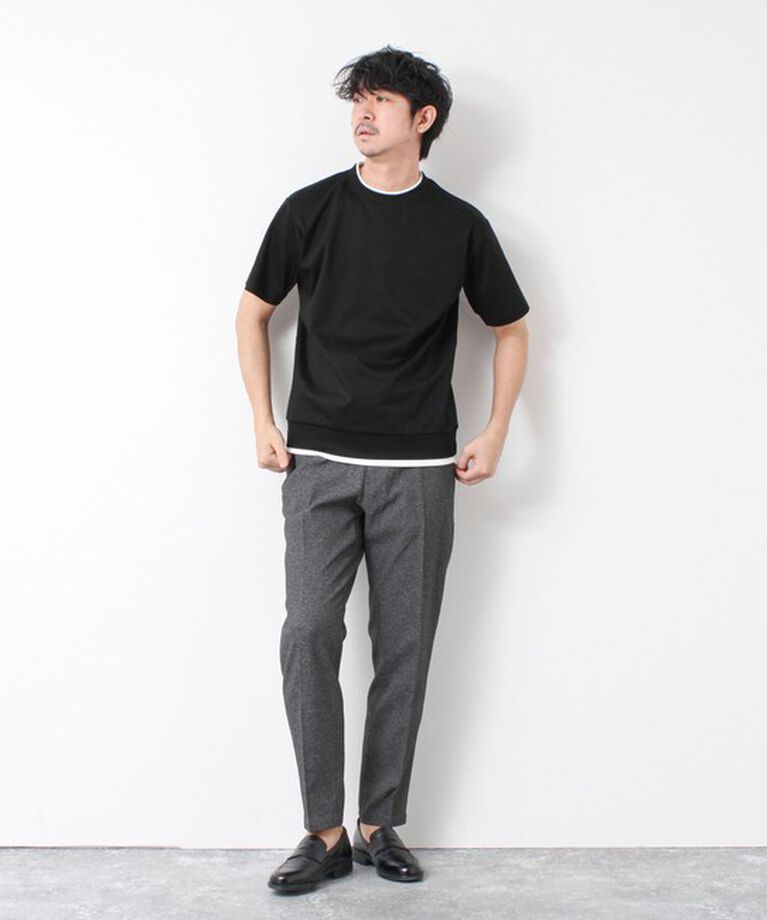 NOLLEY'S goodman「《接触冷感》スーピマコットン ダブルカラーTee 25SS」|Tシャツ・カットソー|