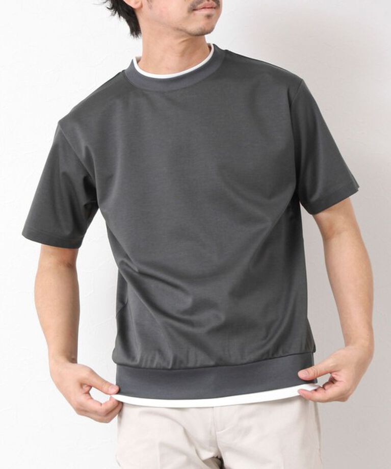 NOLLEY'S goodman「《接触冷感》スーピマコットン ダブルカラーTee 25SS」|Tシャツ・カットソー|