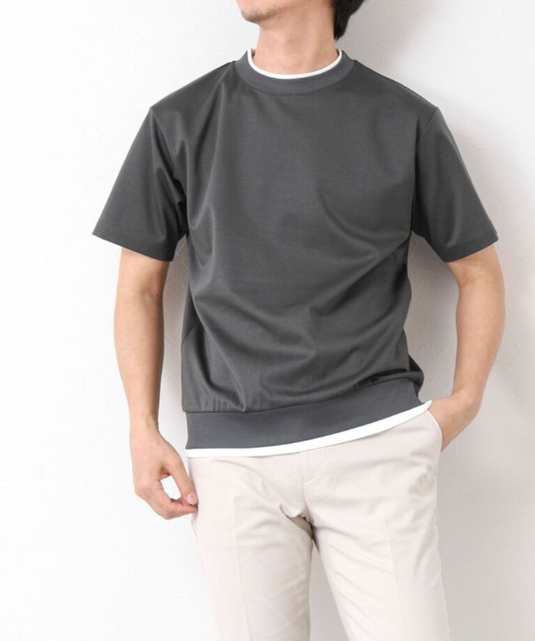 NOLLEY'S goodman「《接触冷感》スーピマコットン ダブルカラーTee 25SS」|Tシャツ・カットソー|